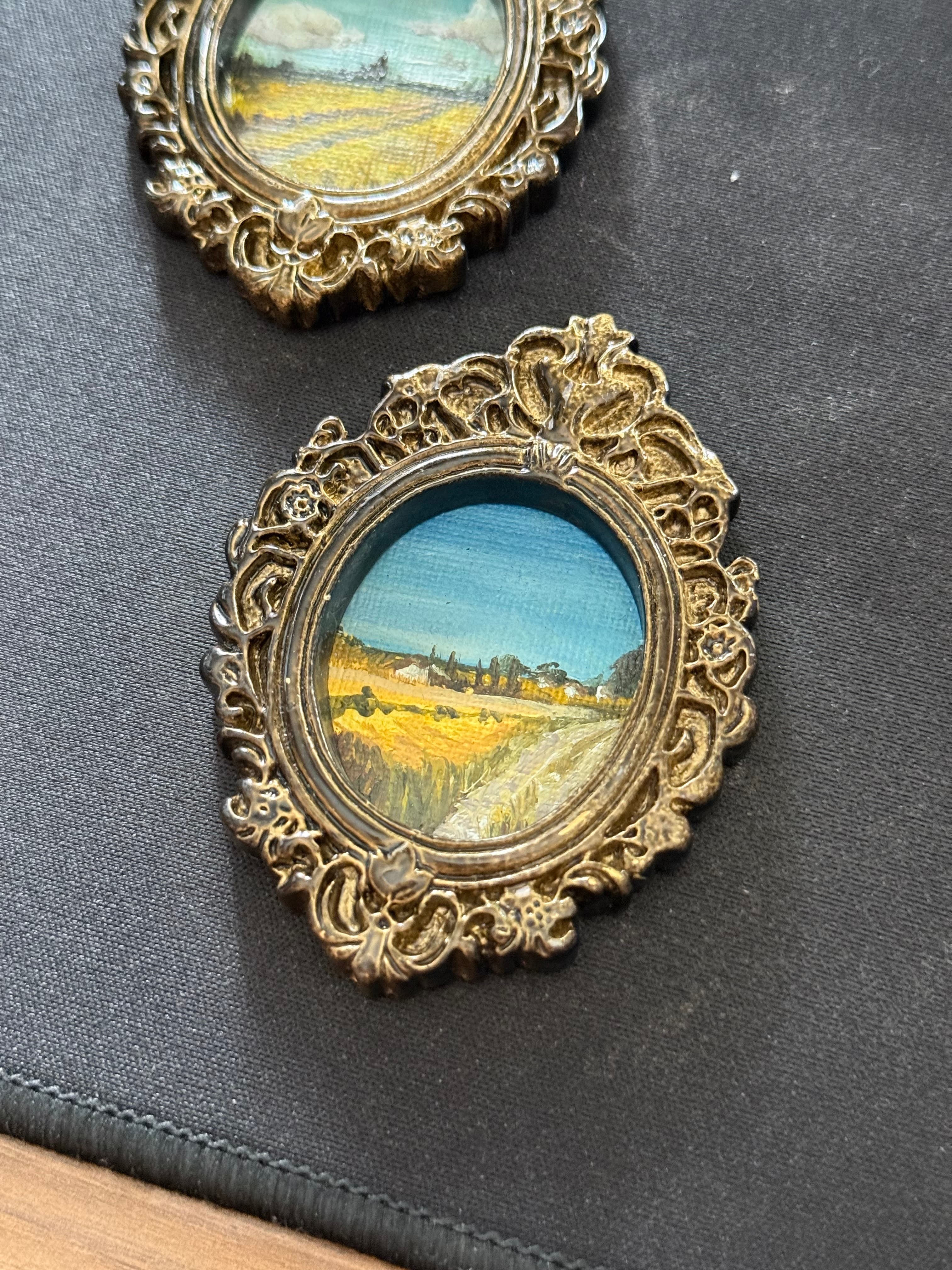 Landscape Study in Gold Frame